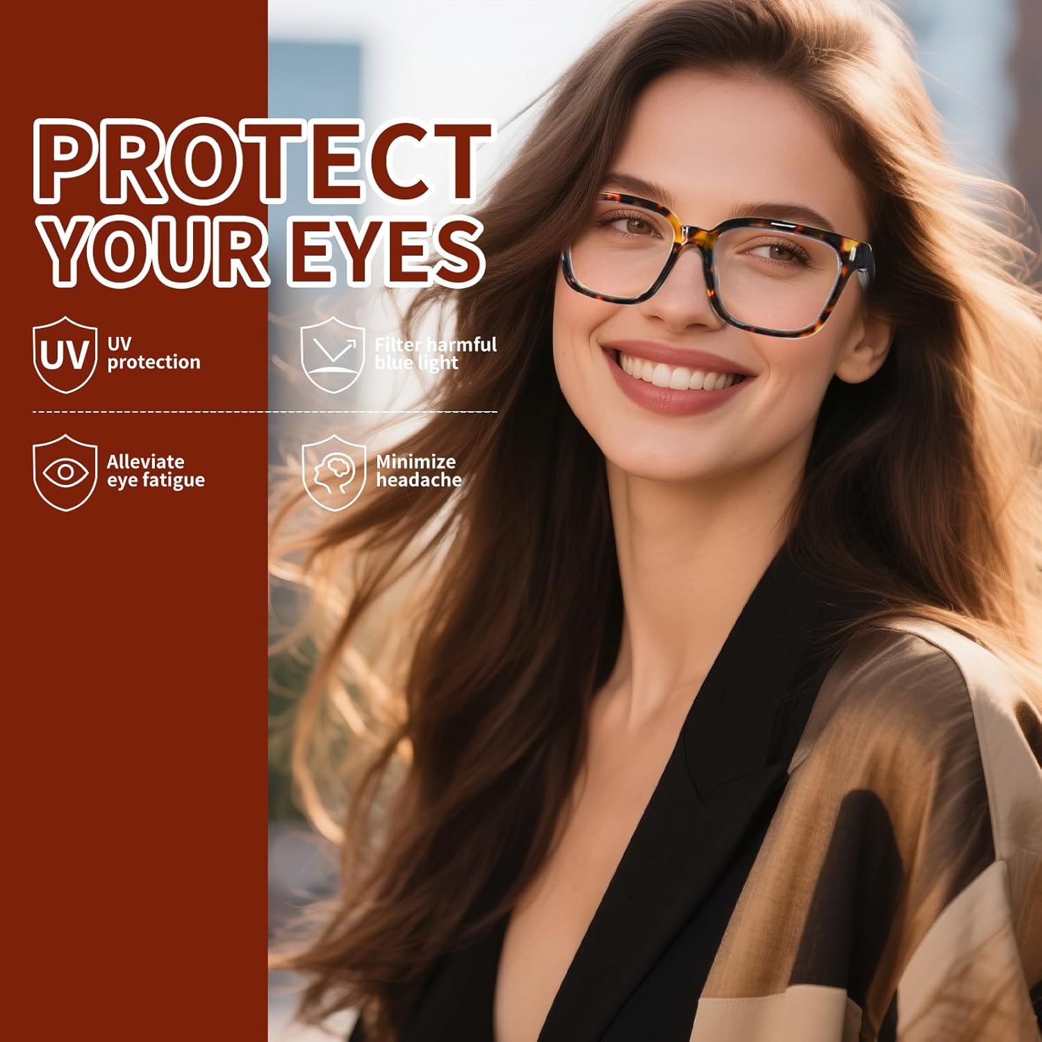 Progressive Multifocal Reading Glasses for Women Men, Anti Glare/Eyestrain Blue Light Multifocus Computer Readers - Image 6