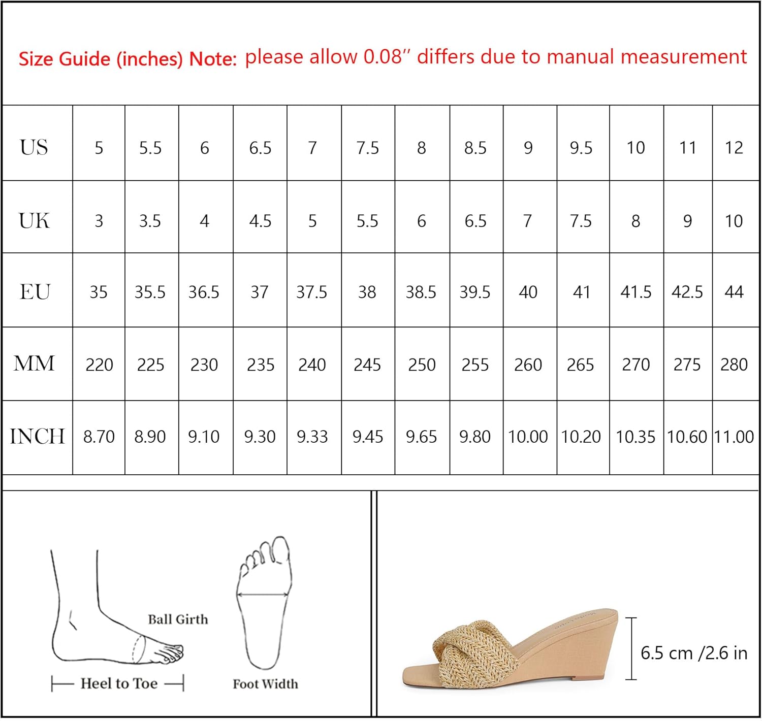 Modatope Wedge Sandals for Women Braided Wedge Heels Square Open Toe Raffia Dressy Womens Sandals - Image 9