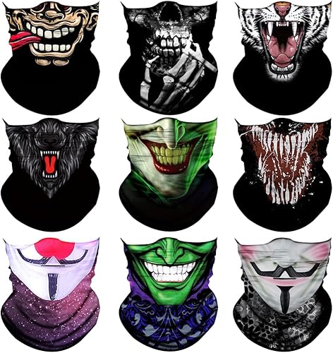 Miniatura 8 de Máscara de Polaina para el Cuello, Bandana Gáiter Cobertura Facial Máscara Protección Solar UV, Pasamontañas Calentador de Cuello, Bufanda Tubular