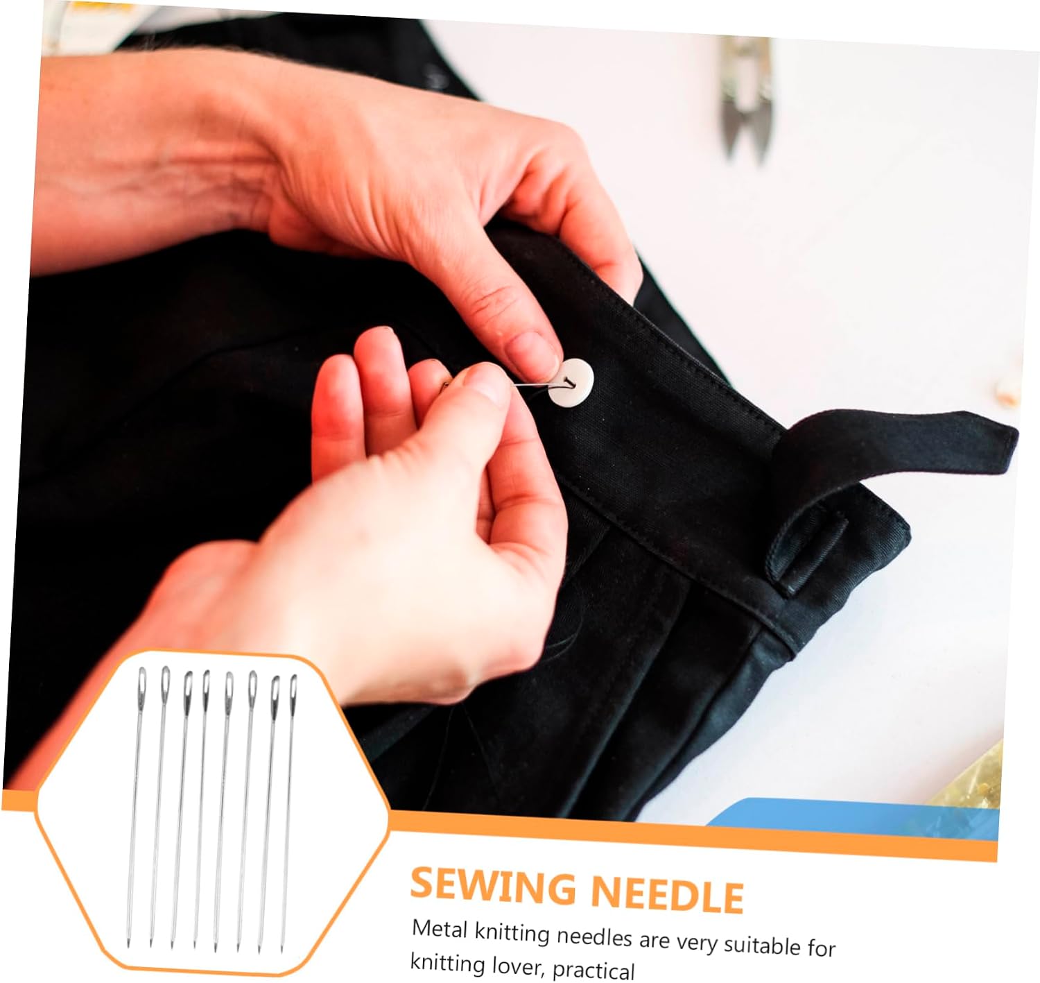 GLSTOY 100pcs Extended Hand Sewing Needles Large-Eye Darning Needles for Knitting Sewing Supply Professional for Beginners