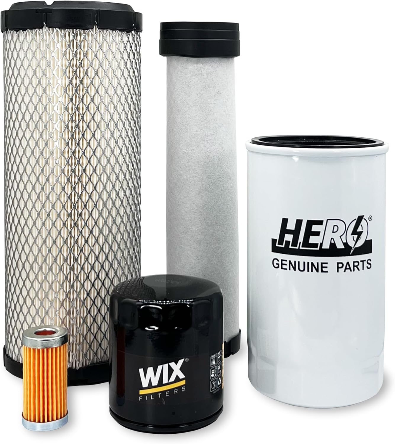 HERO Maintenance Filter Kit For New Holland TC29D Compact Tractor Filters Compatible With OEM 87300178 87300180 87415600 87300043 87300039 (09/98-12/02)