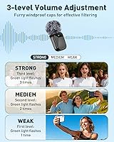 Vista 5 de PoP voice Mini micrófono inalámbrico Lavalier para iPhone 15/16/17 y Android, micrófono de solapa con reducción de ruido, duración de batería de 30