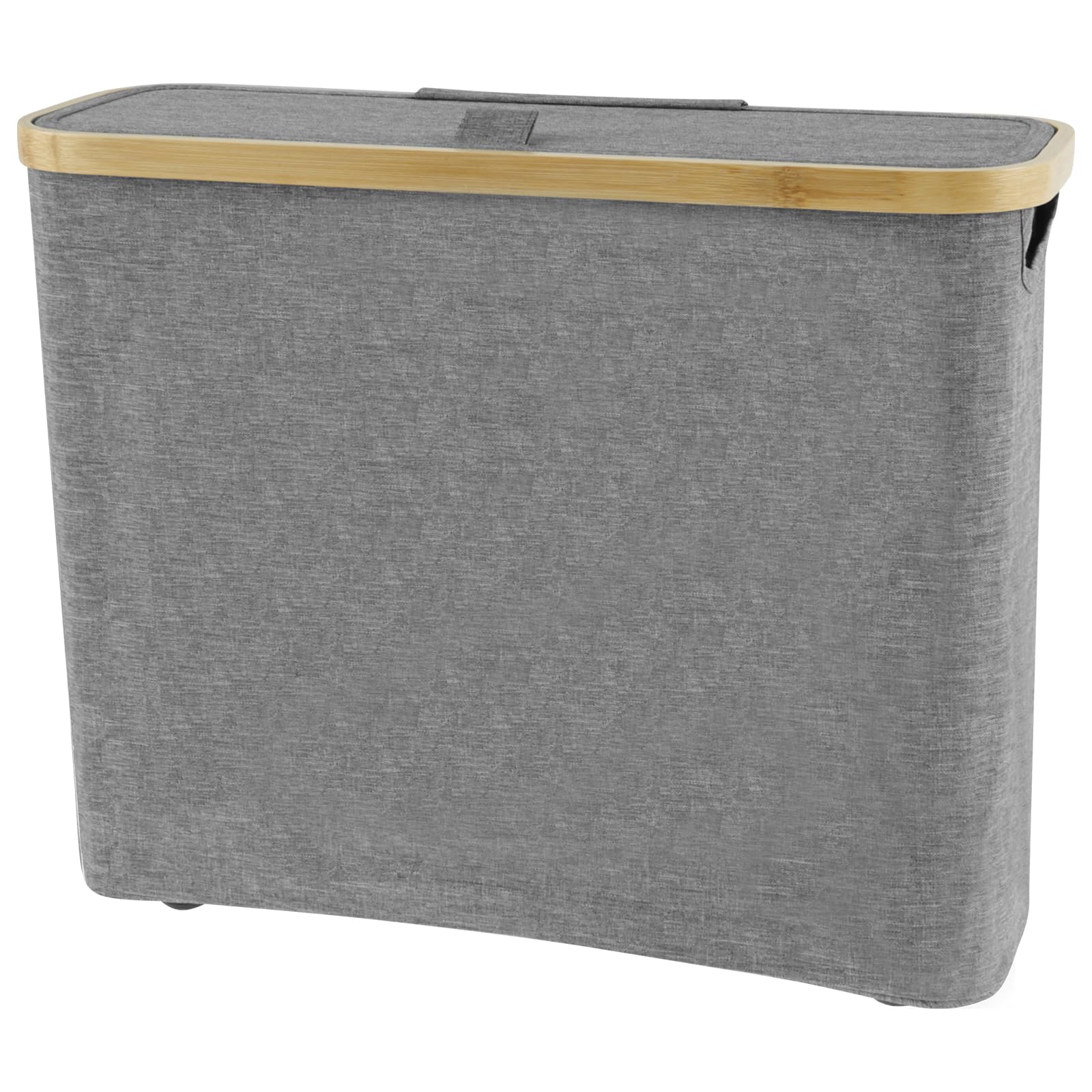 Rhaiqbvc Grey Toilet Roll Storage Toilet Roll Holder Storage Stand 45 X 15 X 35Cm Large Capacity Toilet Paper Basket With Lid And Side Window Multifunctional Toilet Roll Storage Box For Bathroom (Grey)