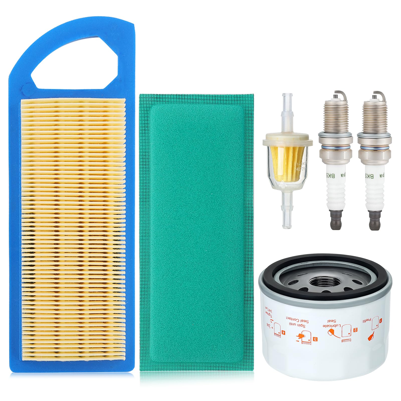 Powtol GY20573 Air Filter AM125424 Oil Fuel Filter fits for John Deere LA115 LA105 L100 Z225 LA110 115 L108 LA100 105 L105 108 L107 Lawn Tractor