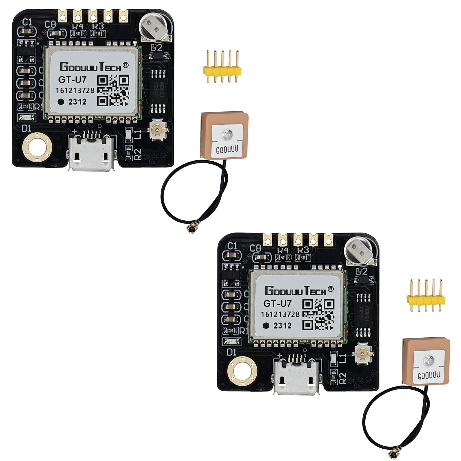 Módulo GPS GT-U7, pequeño Receptor GPS, bajo Consumo de energía, Alta sensibilidad con Antena IPEX Compatible con NEO-6M para 51 microcontroladores Arduino