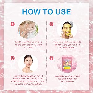 Turmeric Cleansing Pads, Kojic Acid Cleansing Pads - Gentle and Effective Daily Skincare for Face and Body