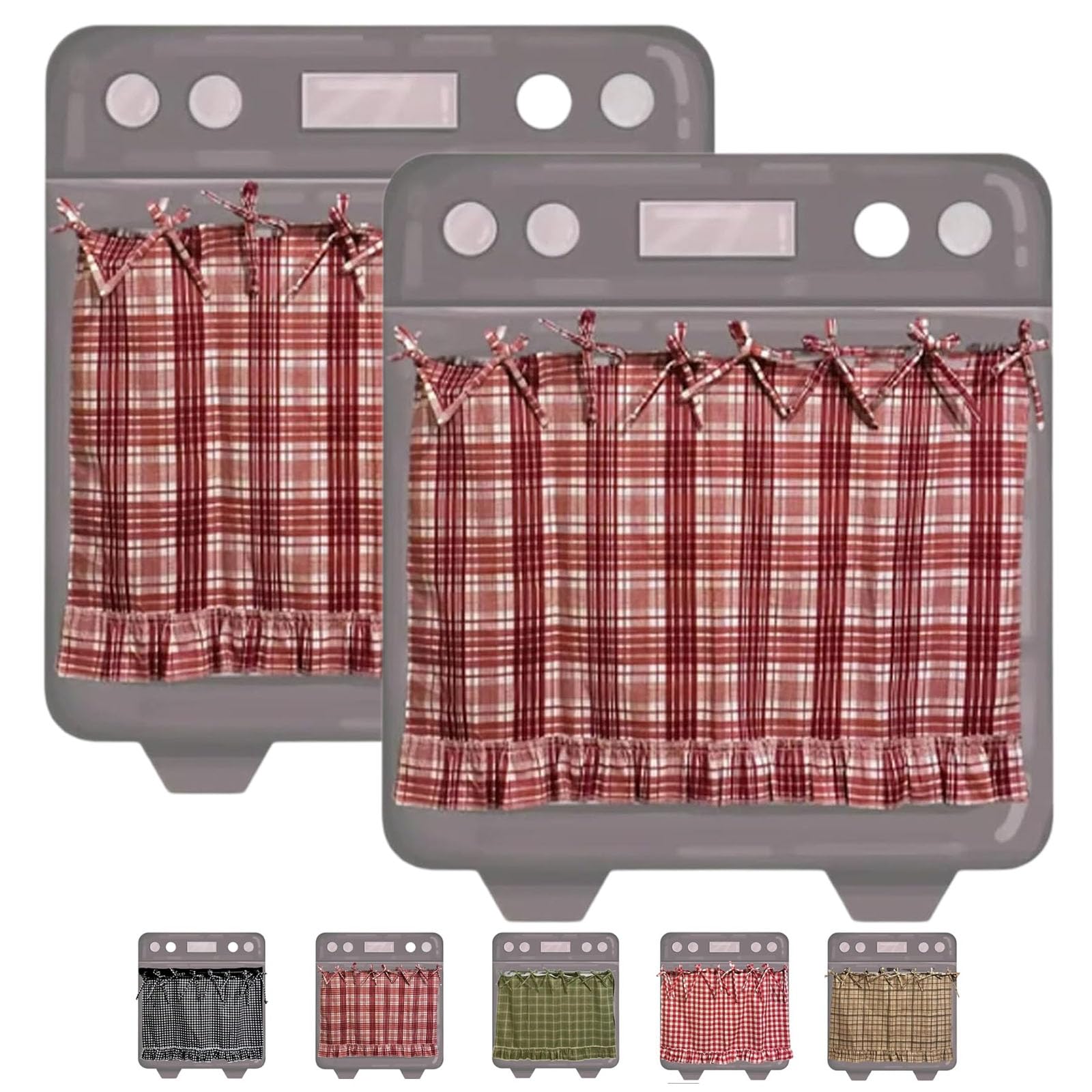 Rideaux cachés pour évier de cuisine et placard avec ruban à nouer