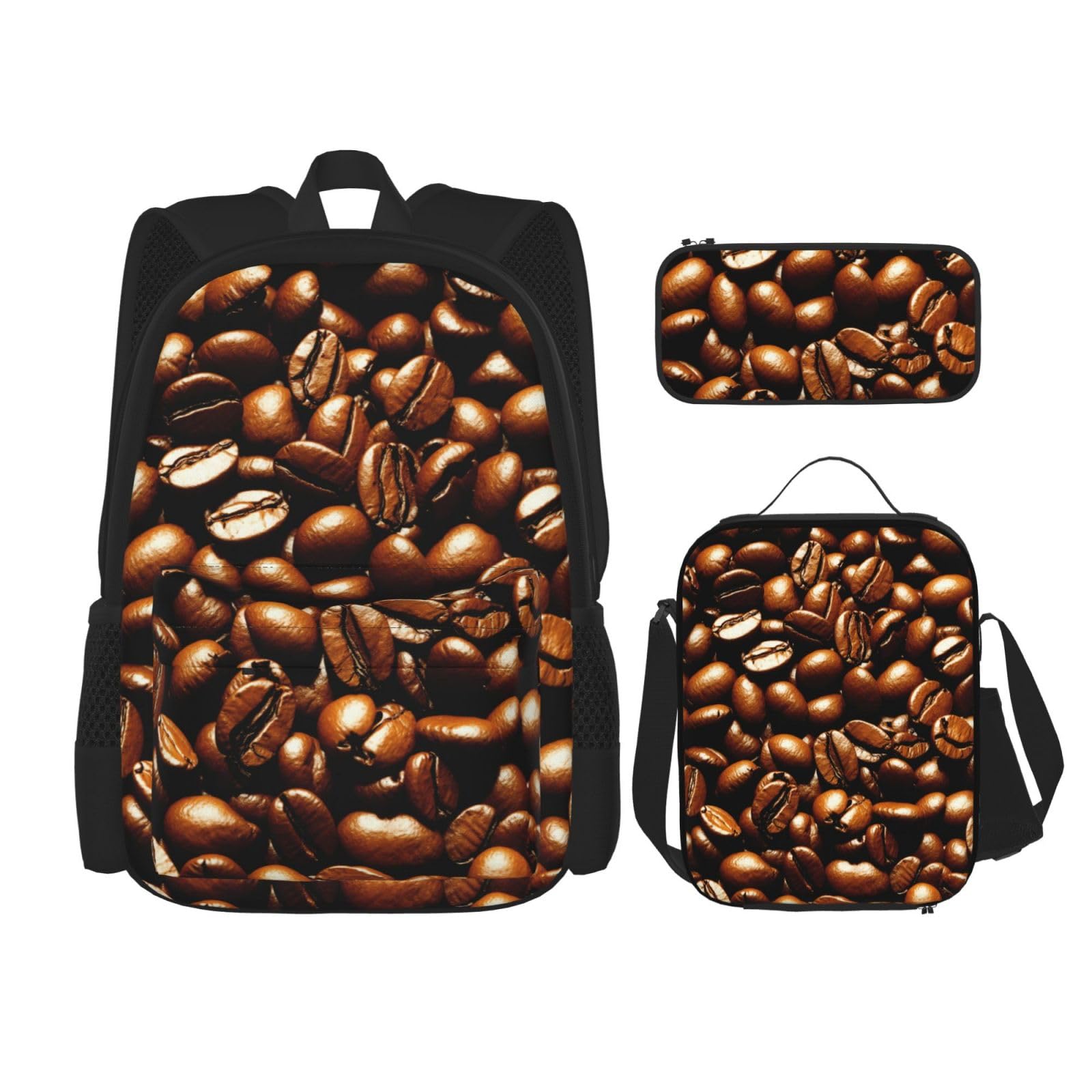 Zaino, borsa portapranzo, astuccio, set da 3 pezzi, per lavoro e