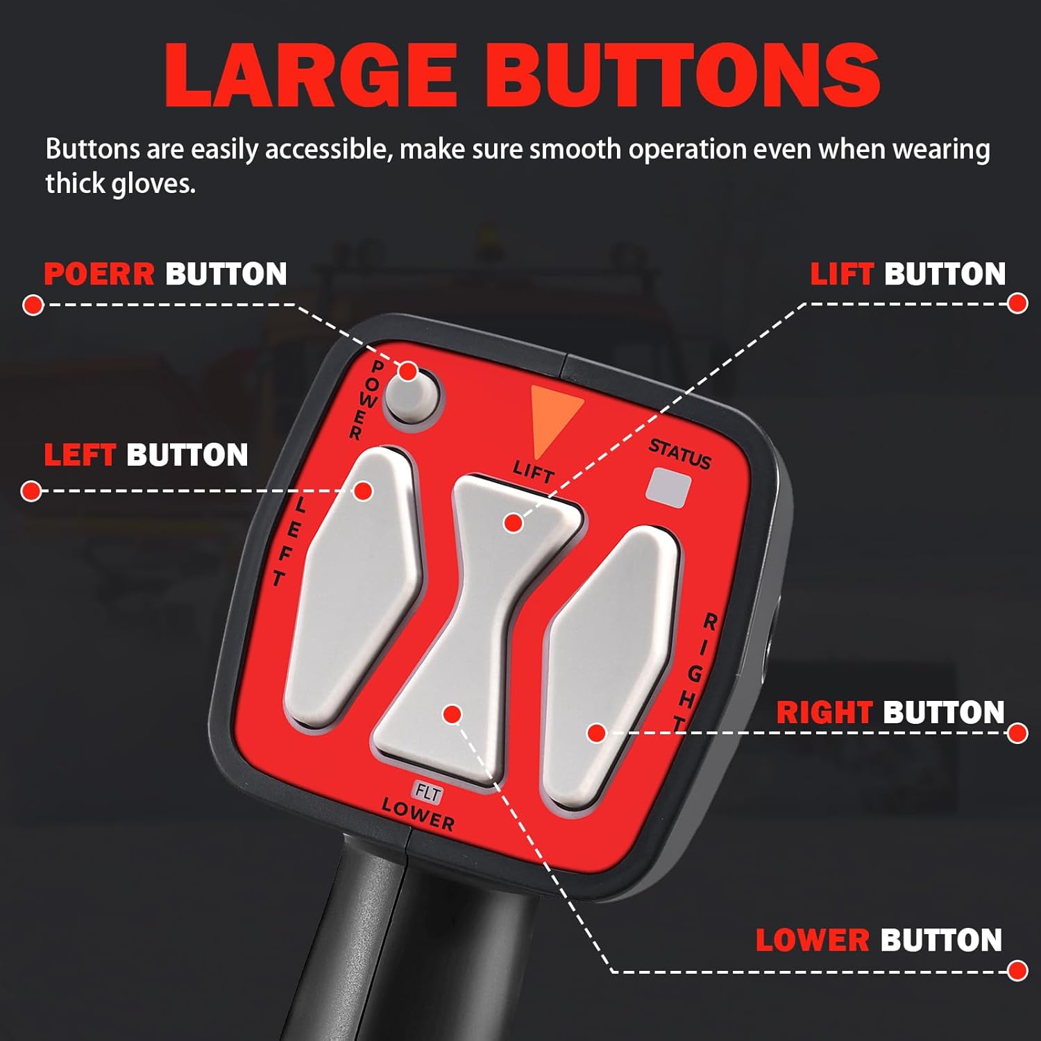 6 Pin Snow Plow Controller Replacement for Western 56462 56369 SAM 1306902 Fisher 9400 Straight Blade Plows 6 Plug Plow Hand Held Controller Parts