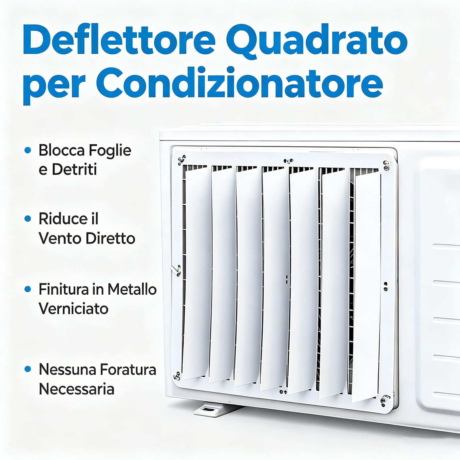 Deflettore per Unità Ac Esterna, Pompa di Calore/Copertura Protettiva del condensator, Deflettore del condizionatore d'aria, deflettori aria climatizzatore Rotondo/Quadrato, 58cm/23in