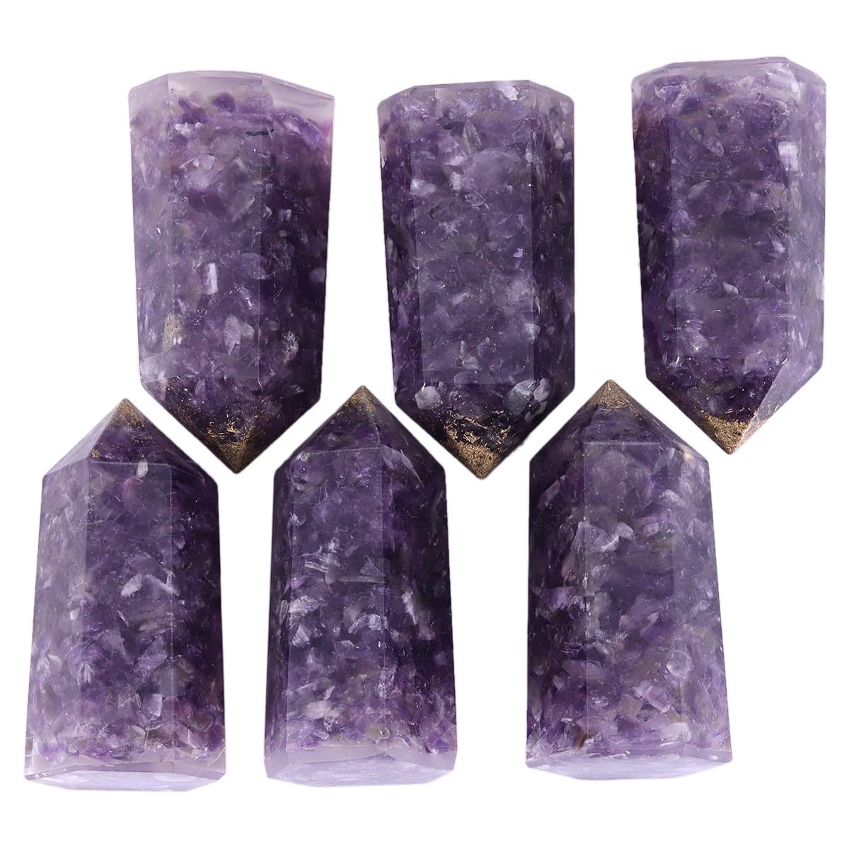 mookaitedecor Set of 2 Natural Amethyst Healing Crystal Point Wands 2 Inch - Image 3