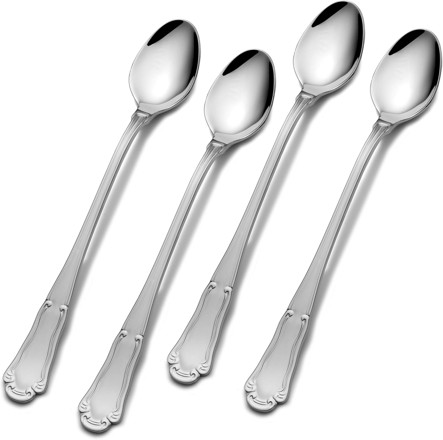 Wallace Hotel 18/10 Stainless Steel Iced Beverage Spoon, Set of 4