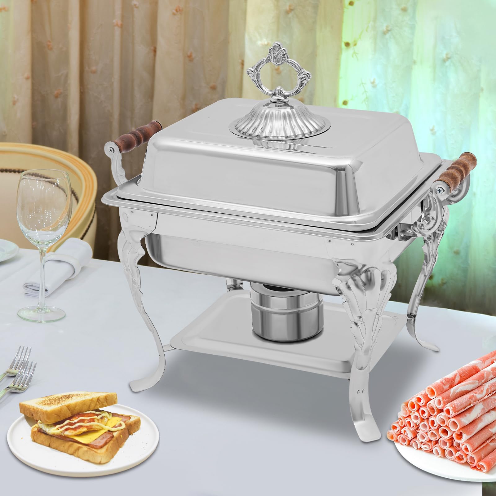 Chafing Dish Buffet Set Chafing Dish Buffet Chafing Dish Buffet Catering Calda classica teglia da forno per buffet, matrimoni e altri eventi banchetti