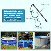 Vista 4 de Paquete de 60 clips para cubierta de piscina para asegurar la piscina, clip de cubierta de invierno, clip de cubierta sobre el suelo, 2 formas