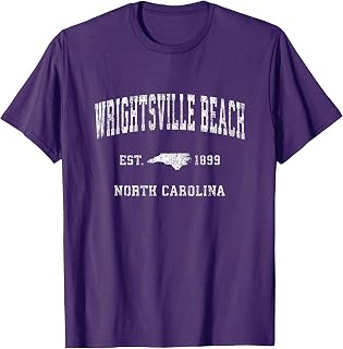 Wrightsville Beach North Carolina NC Vintage Athletic Sports T-Shirt