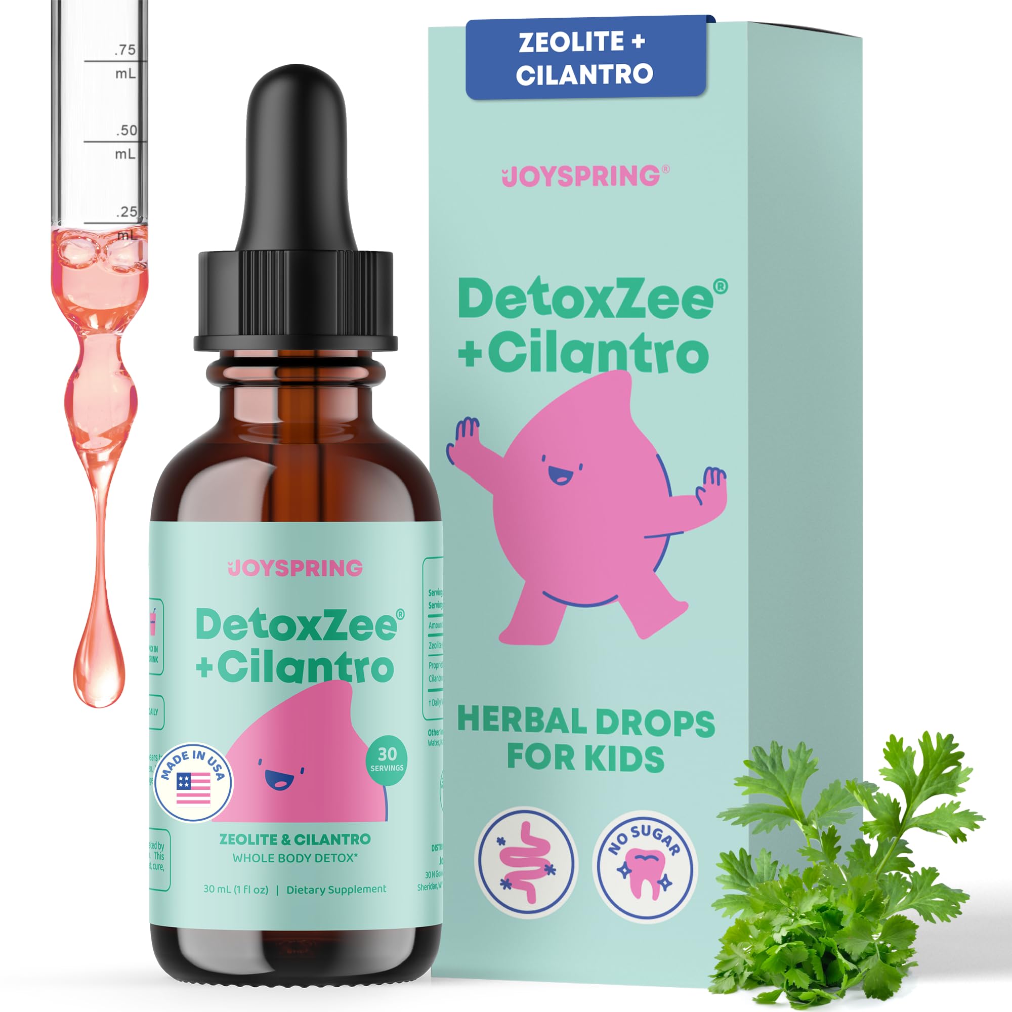Amazon.com: JoySpring DetoxZee Cilantro Drops for Kids - Natural