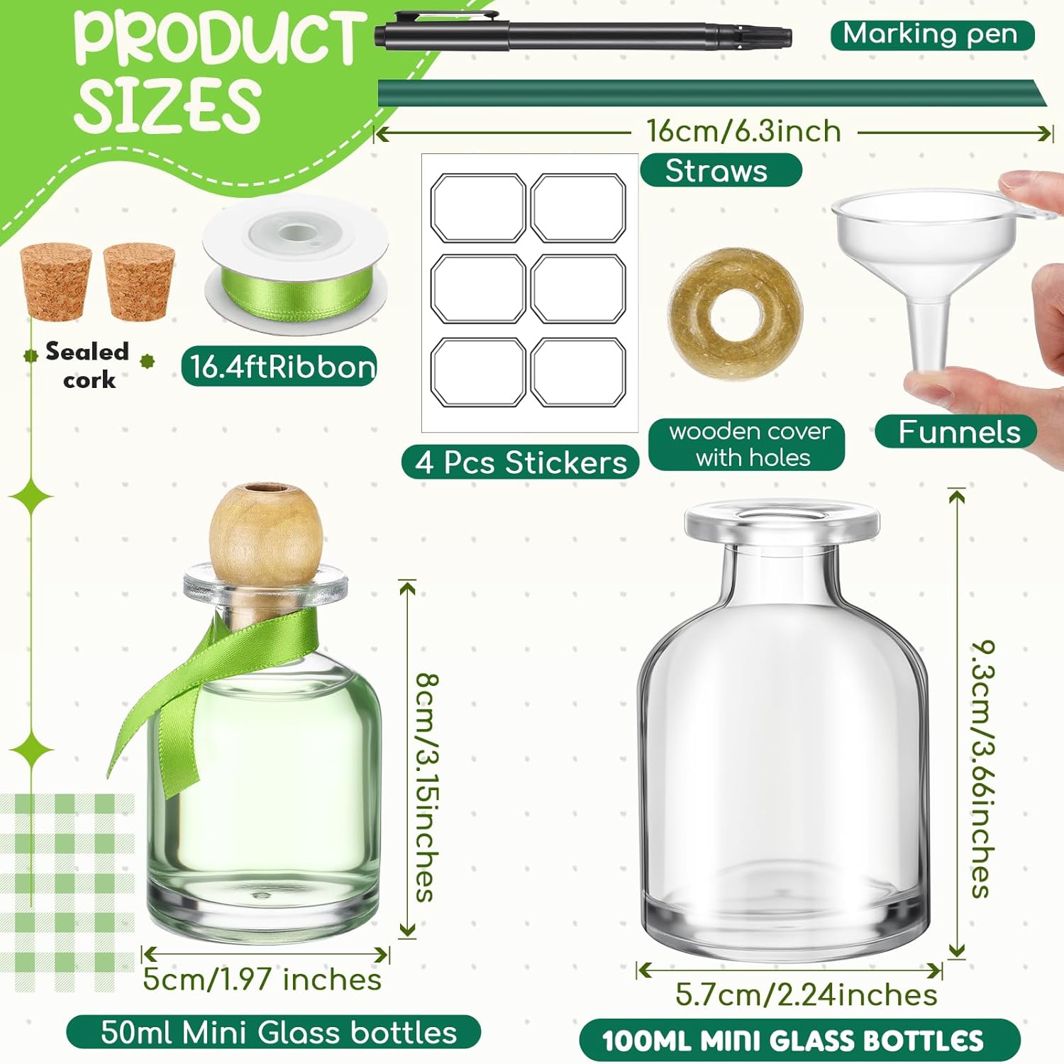 Hushee 24 Pcs Shot Glasses Patron Bottles with Cork Straw 3. 3 oz Mini Empty Tequila Bottles for Drinks Small Reusable Clear Glass Patron Shot Cups with Silk Ribbon Wedding Party Favors