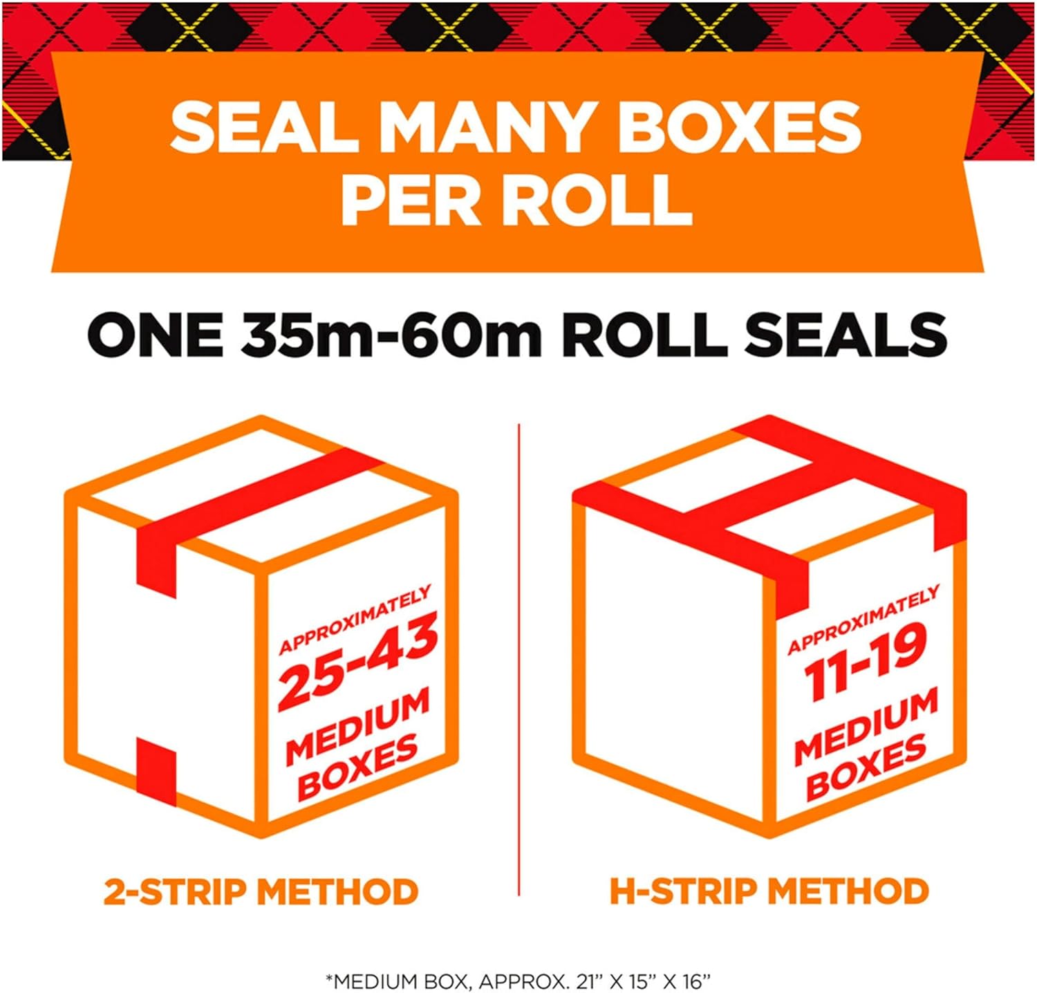 Moving & Storage Tape, 1.88" x 54.6 yards, 3" Core, Clear, 6 Rolls/Pack