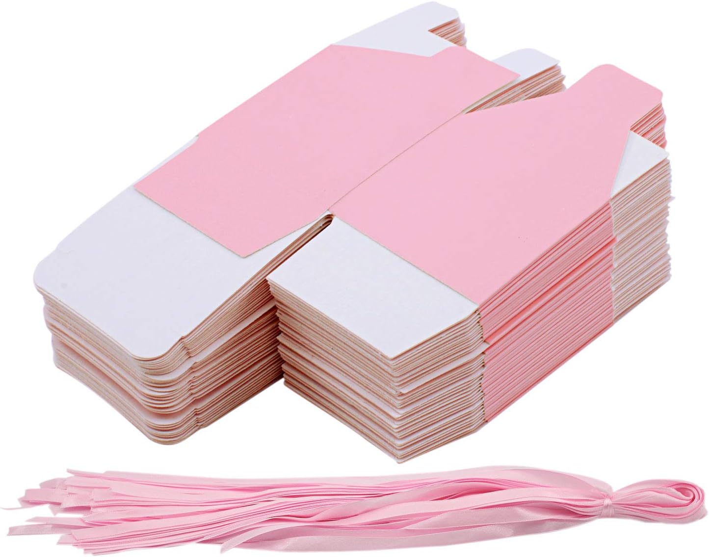 KPOSIYA 70 Pack Favor Boxes 2x2x2 inch Candy Boxes Pink Gift Boxes with Ribbons for Wedding Baby Shower Decorations Birthday Party Supplies - Image 6
