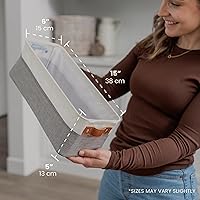 Vista 79 de OrganiHaus Narrow Storage Bins 15x06in, Small Closet Bins for Shelves, Bathroom Storage Baskets for Shelves, Narrow Baskets, Fabric Organizer with