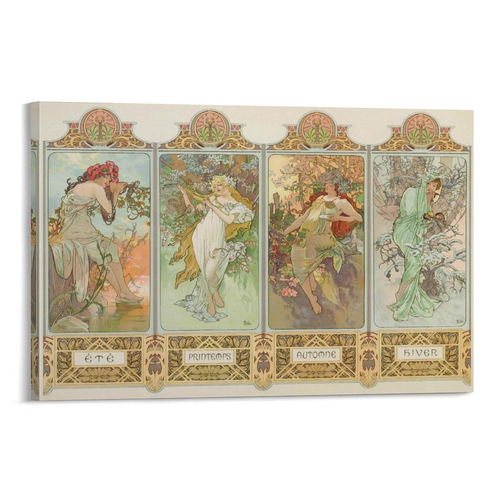 Amazon.co.jp: Alphonse Mucha アルフォンス・ミュシャ 四季