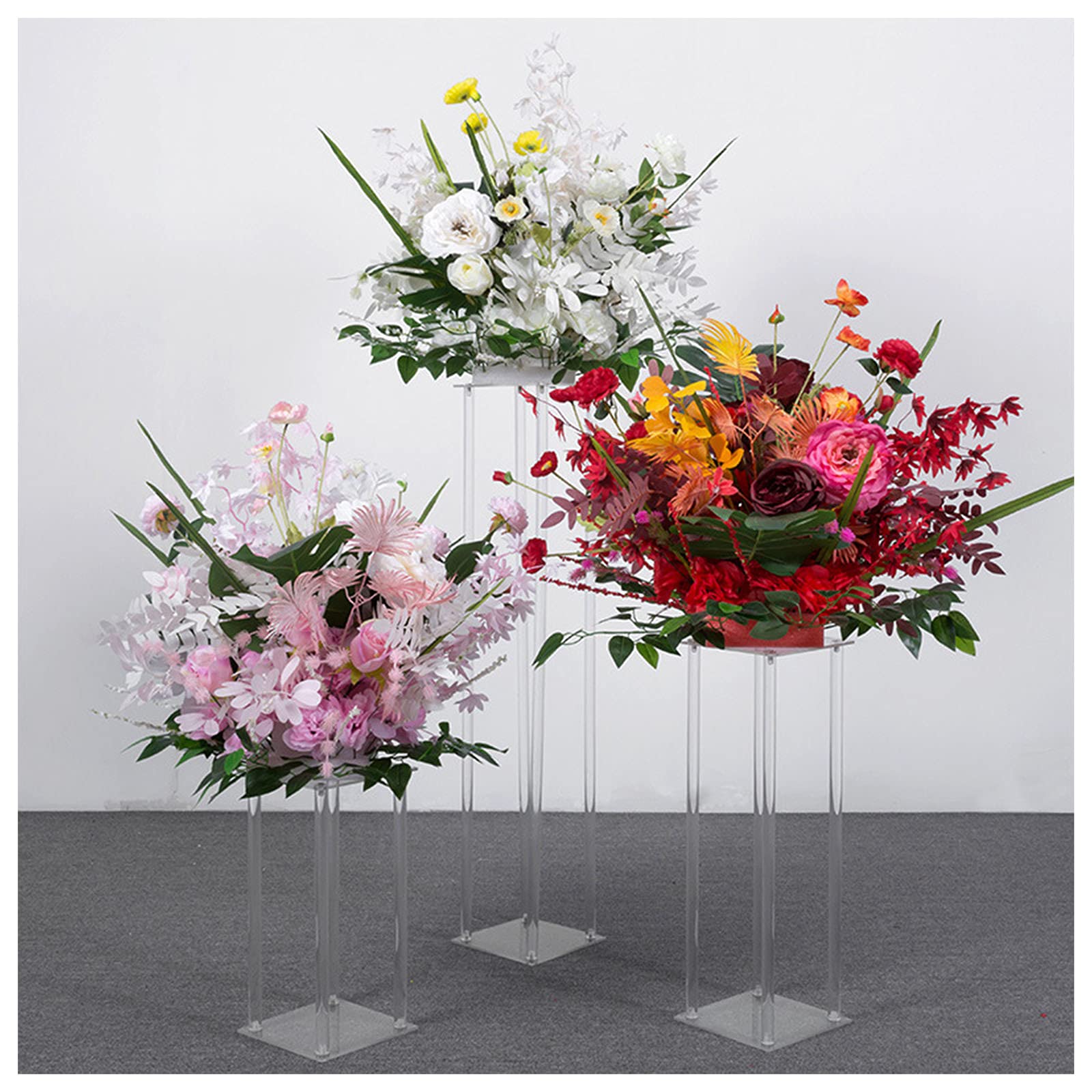 Support floral vintage de mariage pour centre de table de fête chic