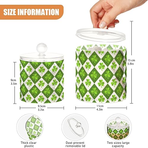 Miniatura 3 de Tarros del día de San Patricio con tapas, tarros de almacenamiento, recipientes de baño, recipientes de lavandería, contenedor de algodón para