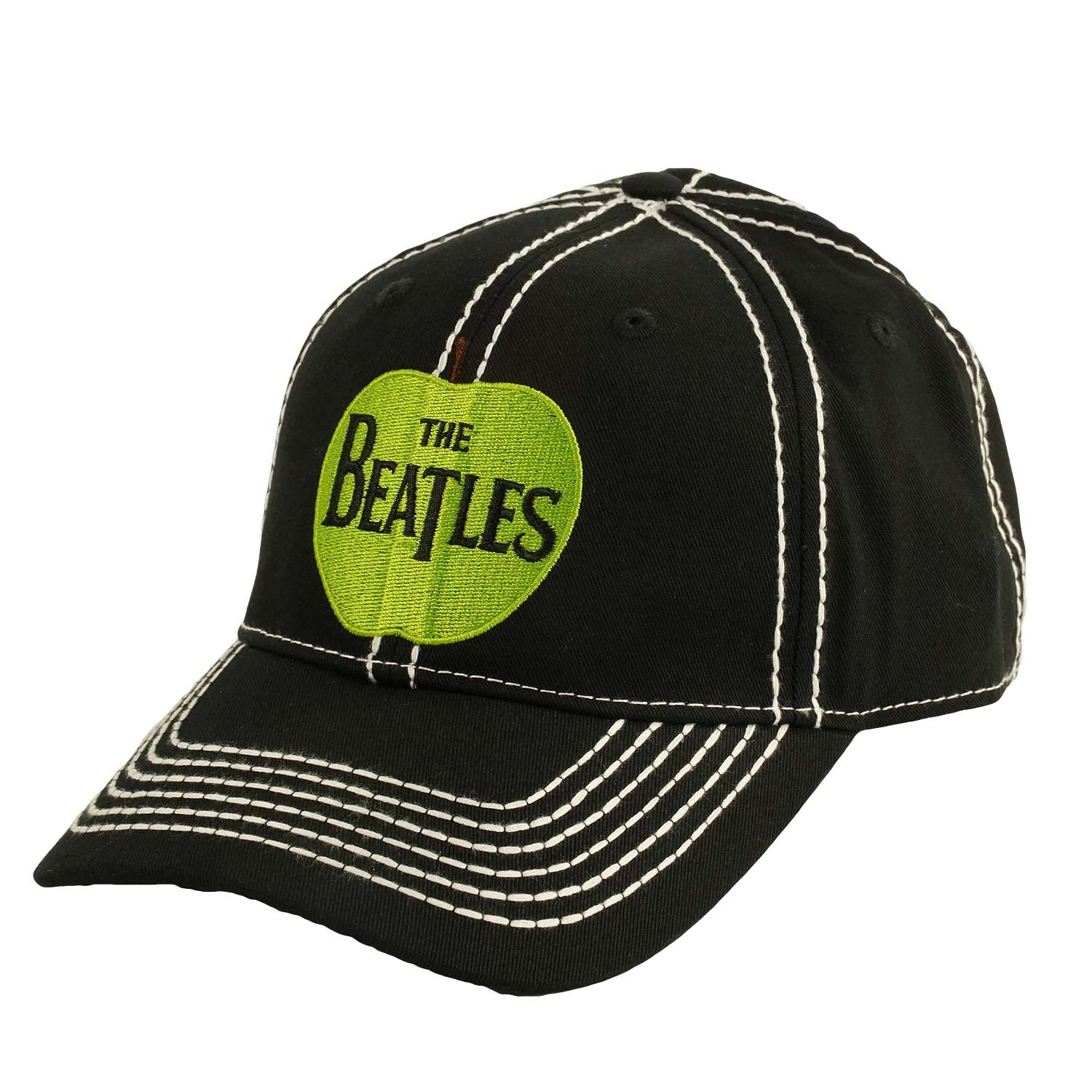 Rock Off Officially Licensed Products Men's Black The Beatles Baseball Cap Apple Official