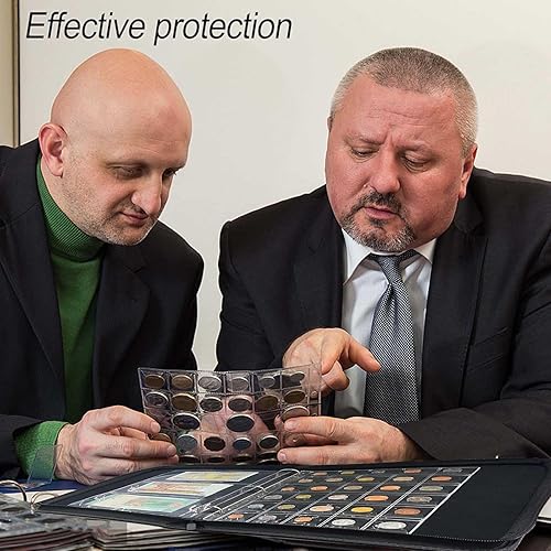 Miniatura 7 de 15 hojas de páginas de suministros para colección de monedas, 5 tamaños para coleccionar monedas, página de bolsillo con fundas estándar de 9