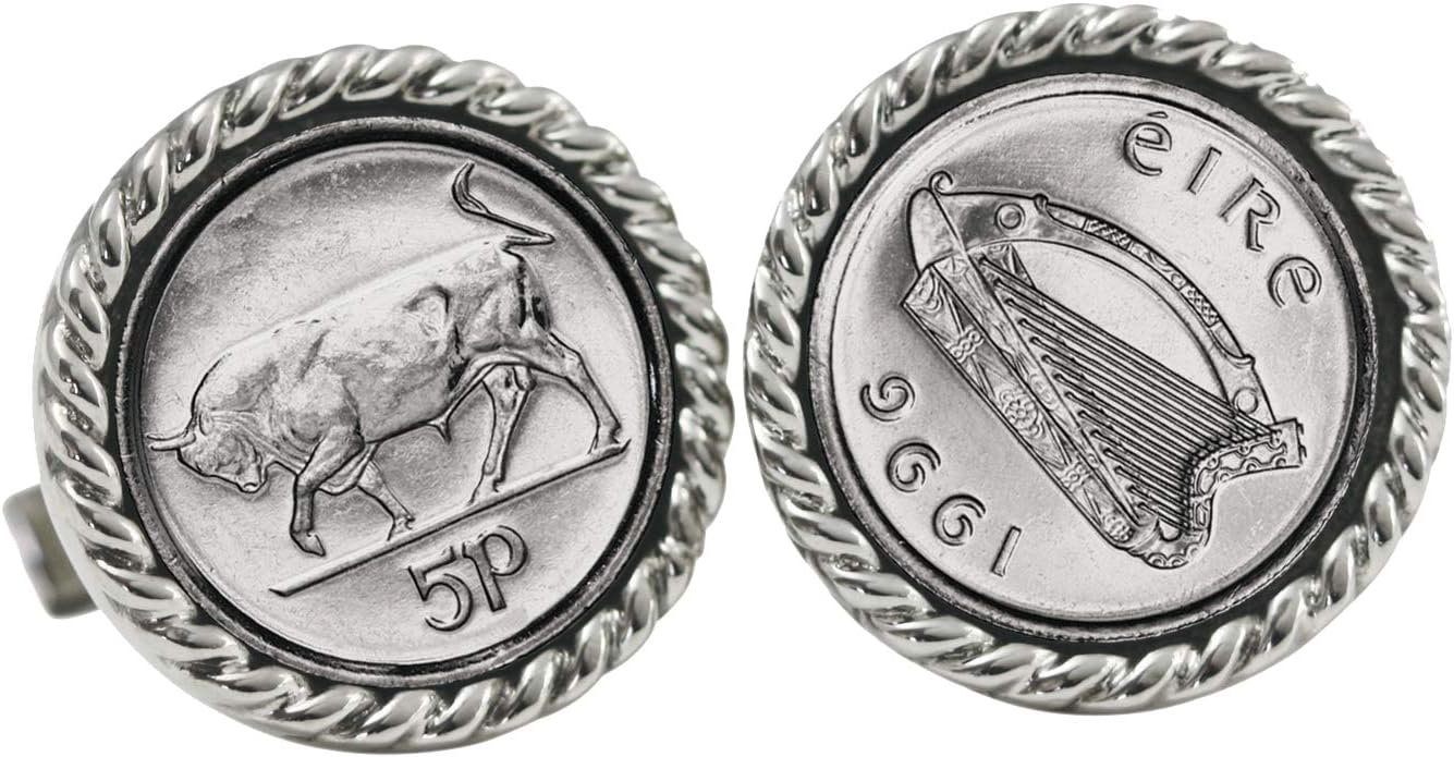 American Coin Treasures Irish Bull 5 Pence Cuff Links