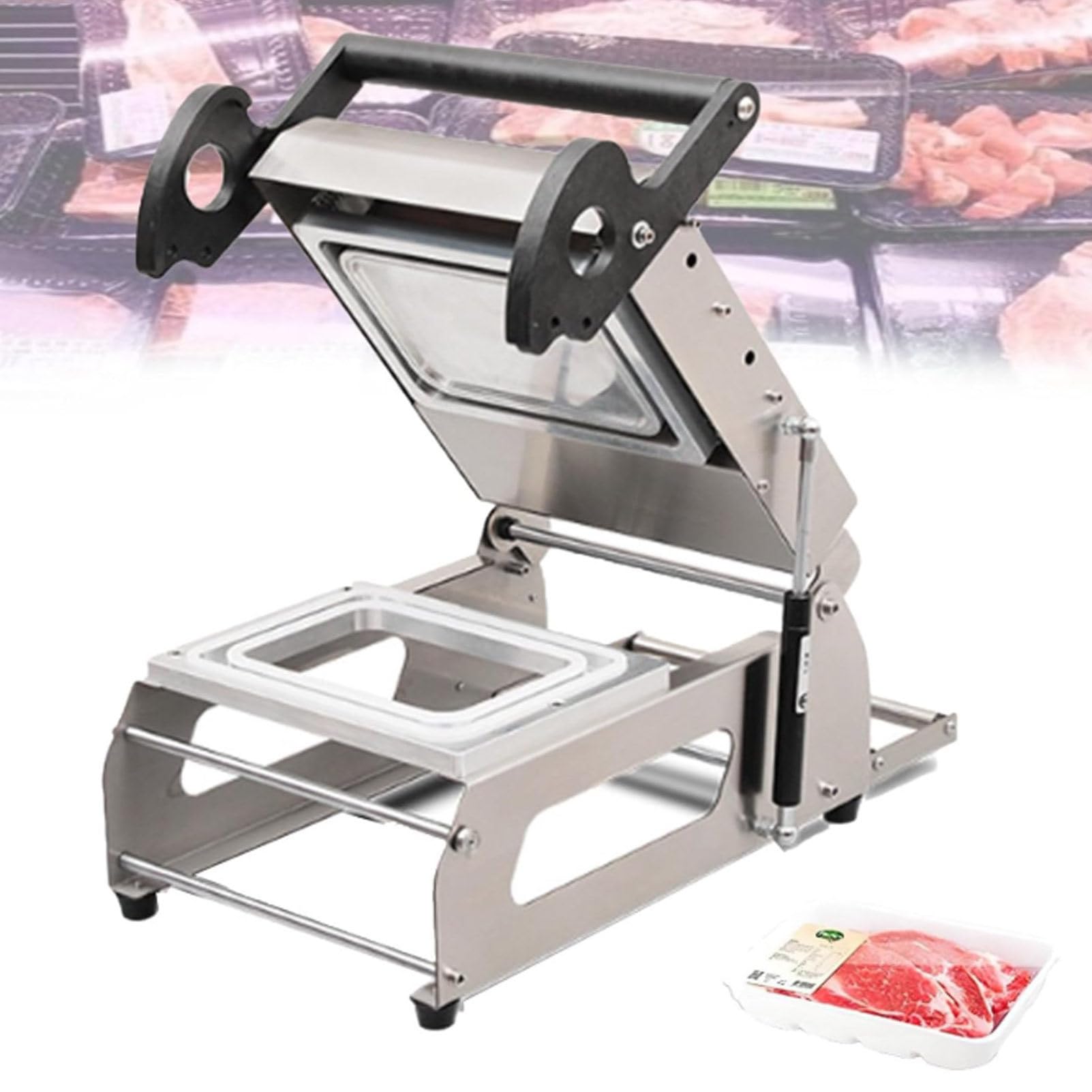 Scellant semi-automatique pour plateaux alimentaires avec contrôle de la température pour emballage professionnel