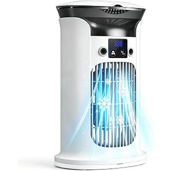 Mobile Air Conditioner Mini Air Conditioner Air Cooler with 800 ml Water Tank Evaporative Cooling Small Air Conditioning Mobile for Room Air Conditioner Portable Mobile Air Conditioner without [Energy Class A+]