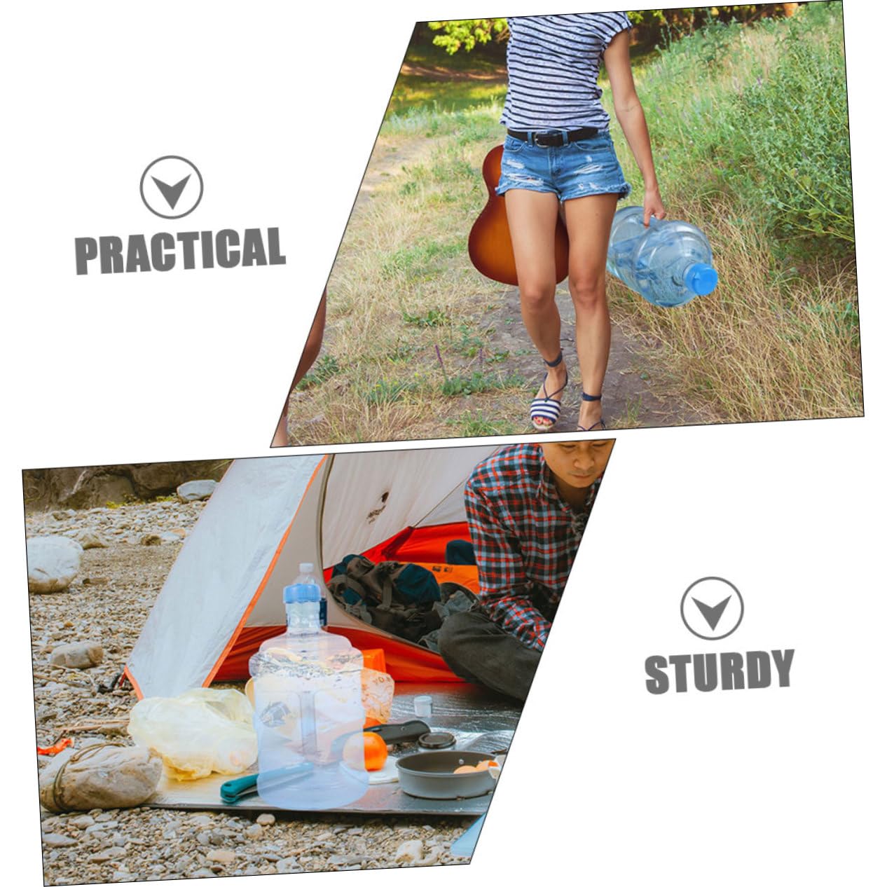 Contenitore in PC Leggero e Resistente da 5l Portatile per Acqua Bidone Acqua per Esterni per Escursioni e attività Outdoor