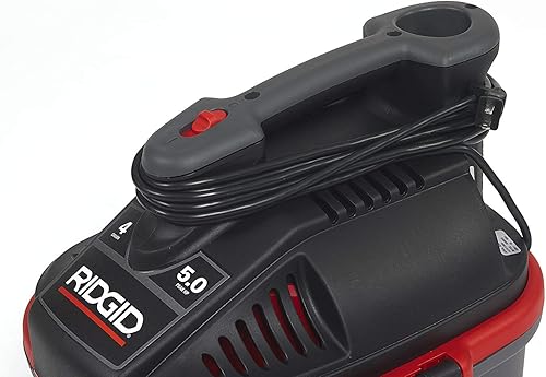 Miniatura 7 de Ridgid 50313 4000 rv Portable Wet Dry aspiradora, 4-Gallon Small Wet Dry Vac con 5,0 Pico HP Motor, Pro  Manguera, asa ergonómica, cable, puerto