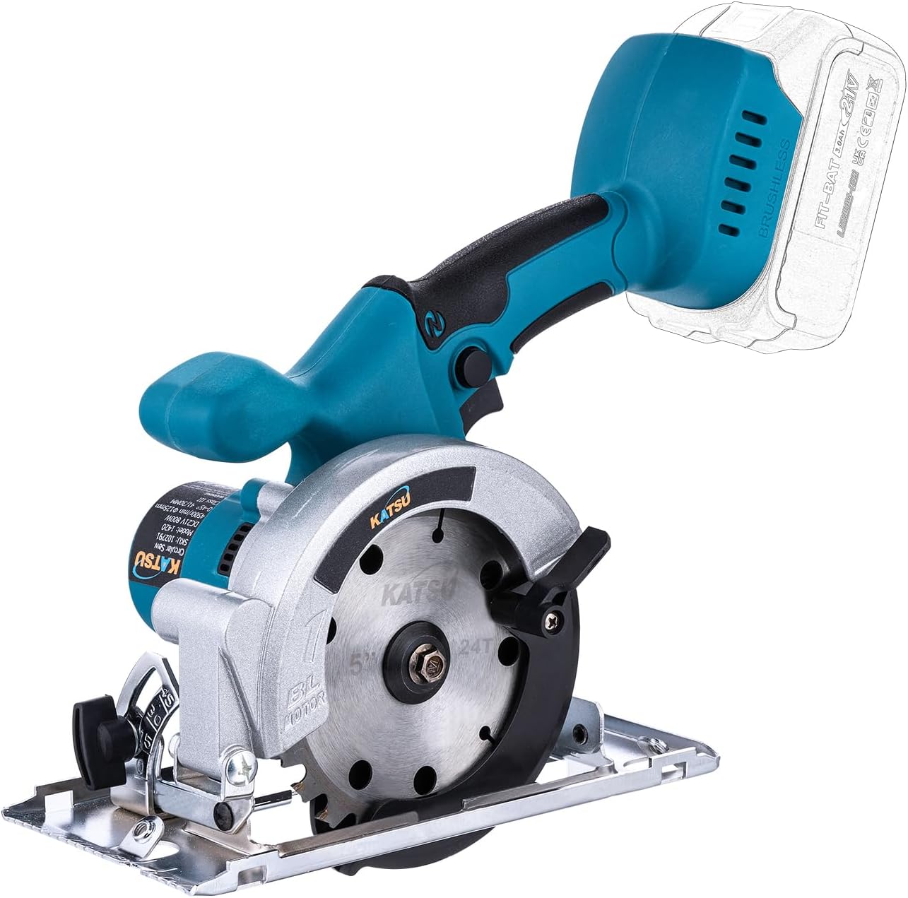 KATSU FIT-BAT 18V 18V Brushless Smerigliatrice Assiale Smerigliatrice Dritta A Batteria Con Mandrino Da 6 Mm E 6 Velocità Variabili, Senza Batteria O Caricatore 102308