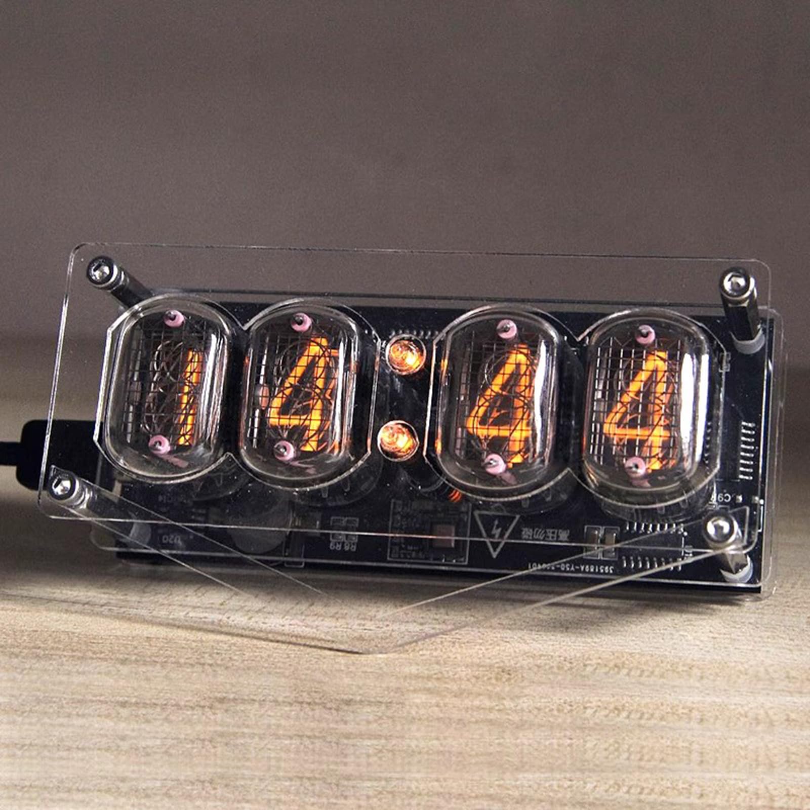 Nixie IN-12 rurki cyfrowe 4-bitowe LED zegar cyfrowy, efekty wizualne RGB, format 12/24 godziny, złącze USB typu C, kreatywna dekoracja biurka