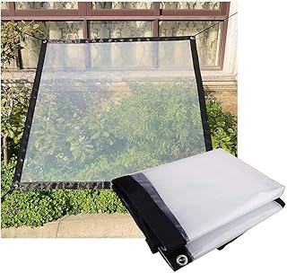Lona à prova d'água - Lona transparente, lona transparente resistente com ilhós, lona transparente dobrável à prova de intempéries para ambientes externos, pátios, chuva ou sol (2x3m/6x10ft) ()