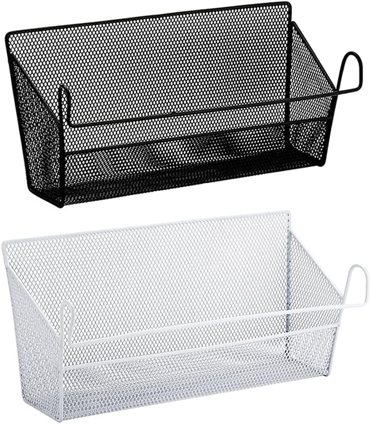 Bedside Storage Basket Dorm Room Bed Hanging Baskets Metal Mesh Desktop Corner Shelves Rack For Home Office