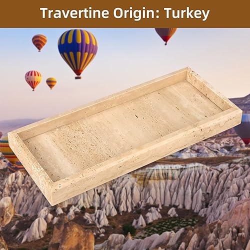 Miniatura 93 de Bandeja de tocador de baño de mármol, bandeja de tocador de lujo natural para el hogar, cocina, baño, bandeja decorativa de piedra para encimera