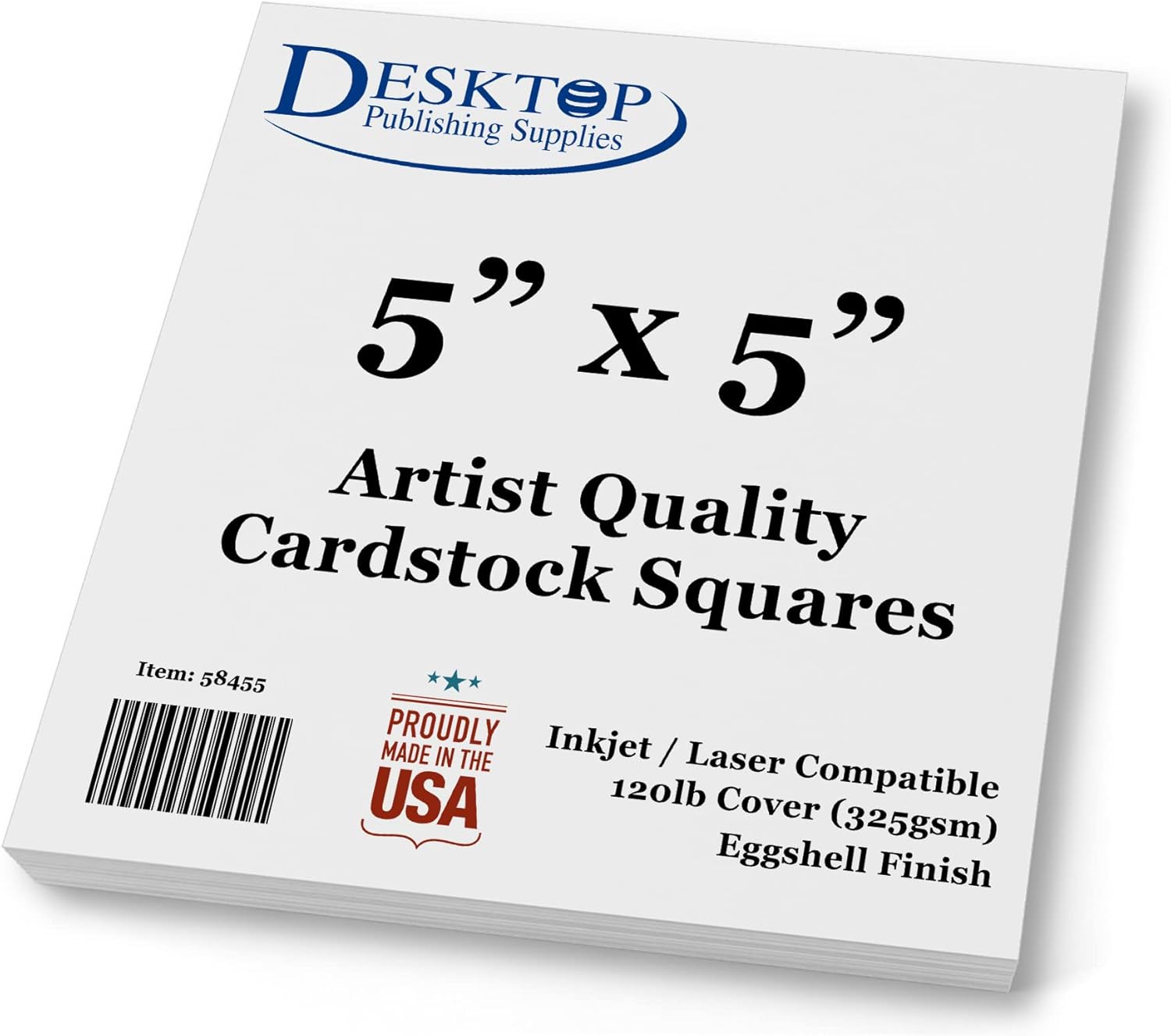 Premium White Cardstock Squares - Ultra Thick Artist Drawing Quality Eggshell Finish - For Spin Art Refill, Sketching, Charcoal, Watercolor, & Painting (10" x 10", 100 Pack)