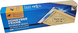 FreezeFrame - Honeybee Frame Specialty Storage Bags - Extra Thick 3.5mil [3-Pack] (Qty 36) Clear