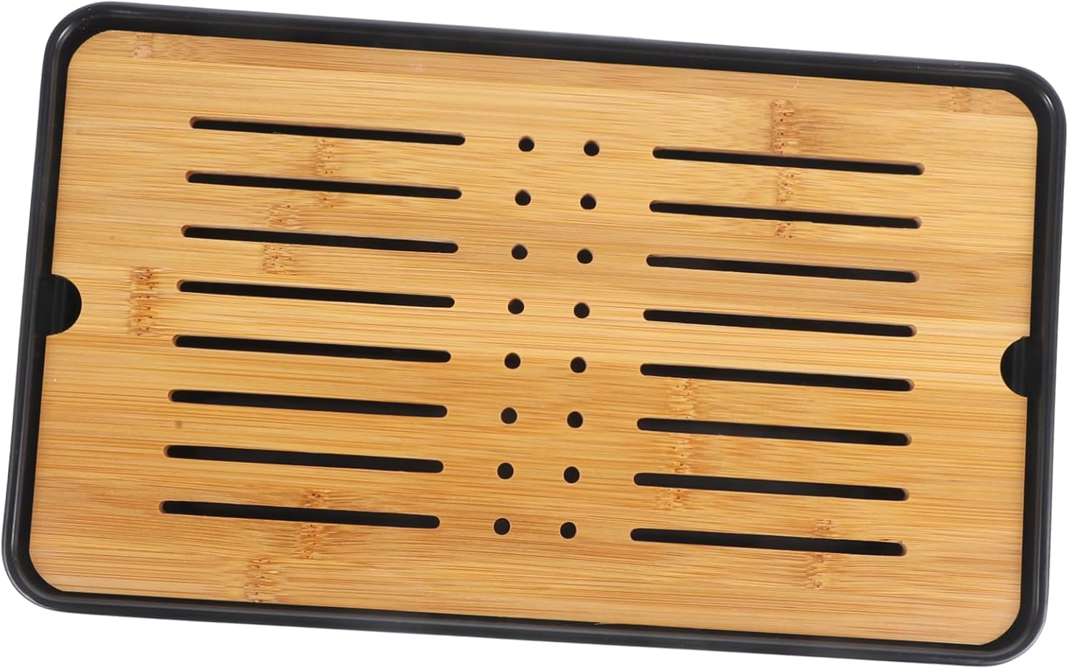 Zerodeko Bamboo Drain Tray Versatile Japanese Style Draining Dish for Kitchen Multi-use Rectangular Tray for Food Storage Fruits Snacks and Tea Accessories Easy to Clean and Design