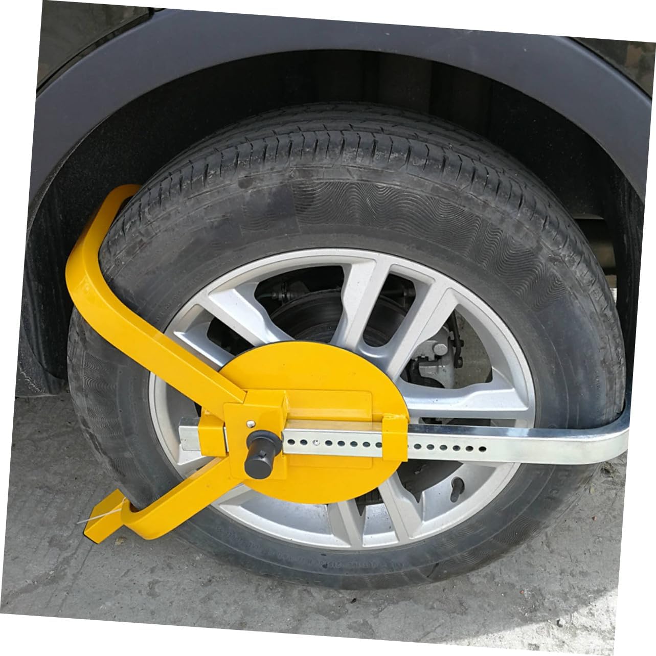 Heavy-Duty Car Wheel Lock Clamp Anti-Theft Fork Parking Safety Lock Portable Yellow Security Device