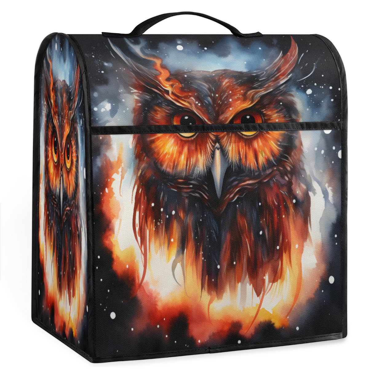 Coffee Maker Cover Owl Universe Kitchen Appliance Covers Small Appliance Covers Blender Cover Juicer Cover Dust Covers for Kitchen Appliances with Top Handle and Pockets,Washable,B660