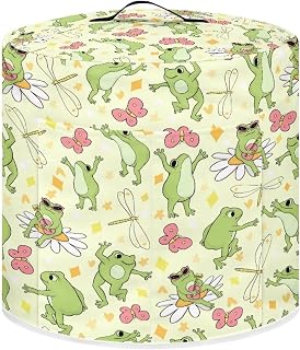 Pressure Cooker Cover for Women, Dust-proof Cover for Rice Cooker Air Fryer Kitchen Appliance Covers with Top Handle and Pocket Home Kitchen Decor Cute Frog