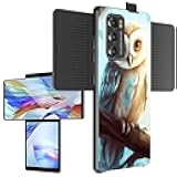Mxfdegf for LG Wing 5G Phone Case, Ultra Thin Slim Hard PC Full Body Shockproof Anti-Scratch Protection Basic Case for LG Wing 5G 6.8 inch 2020,owl on Branch