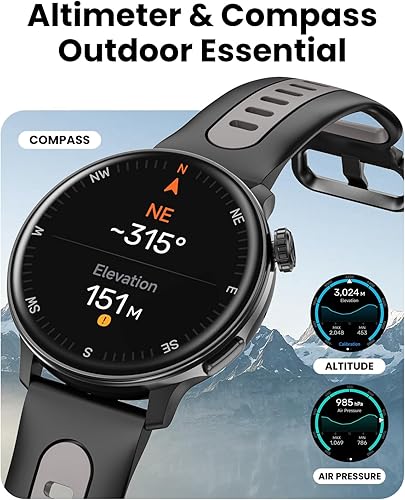 Miniatura 3 de Reloj inteligente GPS, pantalla AMOLED de 1.43 pulgadas, reloj inteligente para hombres y mujeres, rastreador de fitness, brújula de relojes