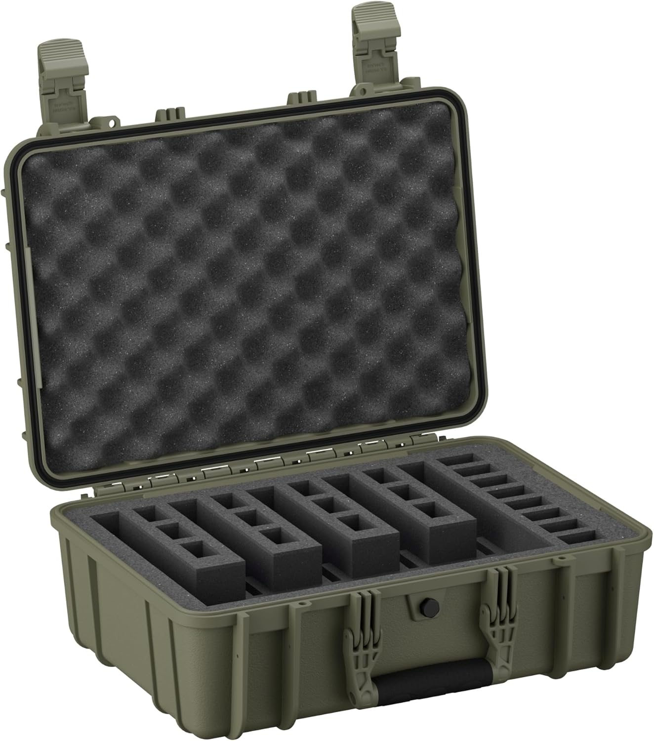 Condition 1 18'' 5 Pistol Case, Model 801, Heavy Duty Waterproof Hard Gun Case with 5 Slot 20 Mag Pre-Cut Foam, TSA Friendly, Made in USA, 18.36"x13.70"x7.03"