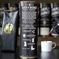 Vista 4 de Oak & Bond Coffee Co. Café Envejecido en Barril de Bourbon, grano entero de origen único de Brasil, tostado medio - chocolate, caramelo, naranja