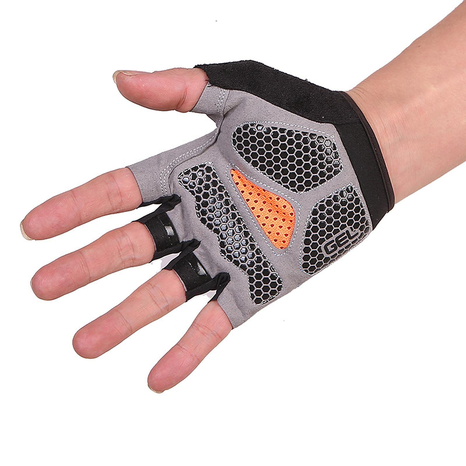Gants de sport unisexes demi-doigts pour canoë, planche à voile, kitesurf, voile, poignet réglable (mise à niveau, noir, L)